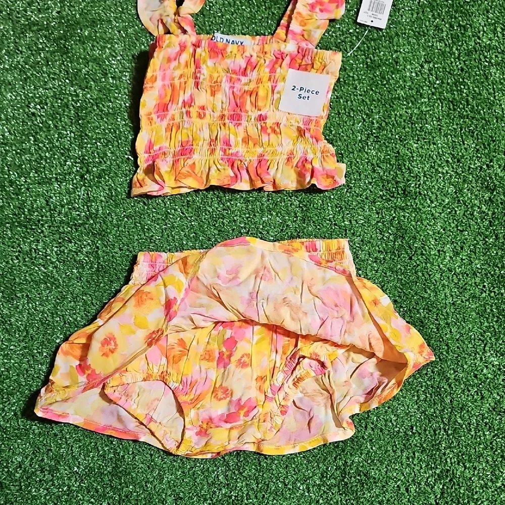 Old Navy Pink and Yellow Floral Set